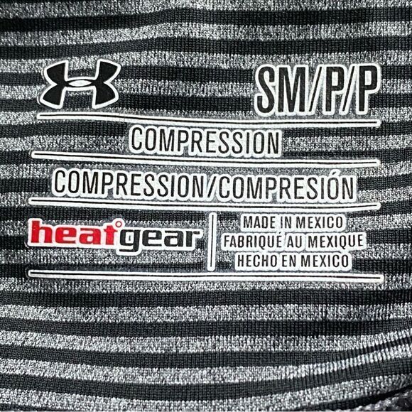 Under Armour Capri Legging Workout Gym Gray Black Small Compression - Picture 3 of 13